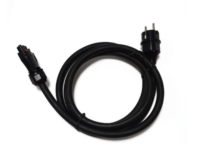 Câble 5 mètres • 1,5 mm2 • 25A - Prise européenne adaptateur pour micro onduleur SOSSEN ENERGY