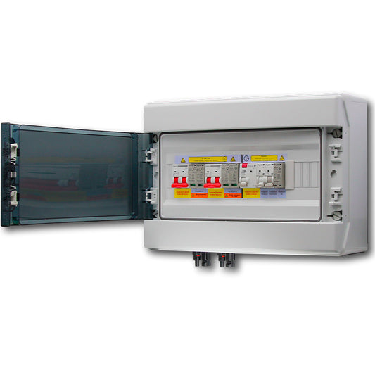 Mono Coffret 6kW complet de protection avec partie AC et DC incluant les parafoudres aux normes NF & EU