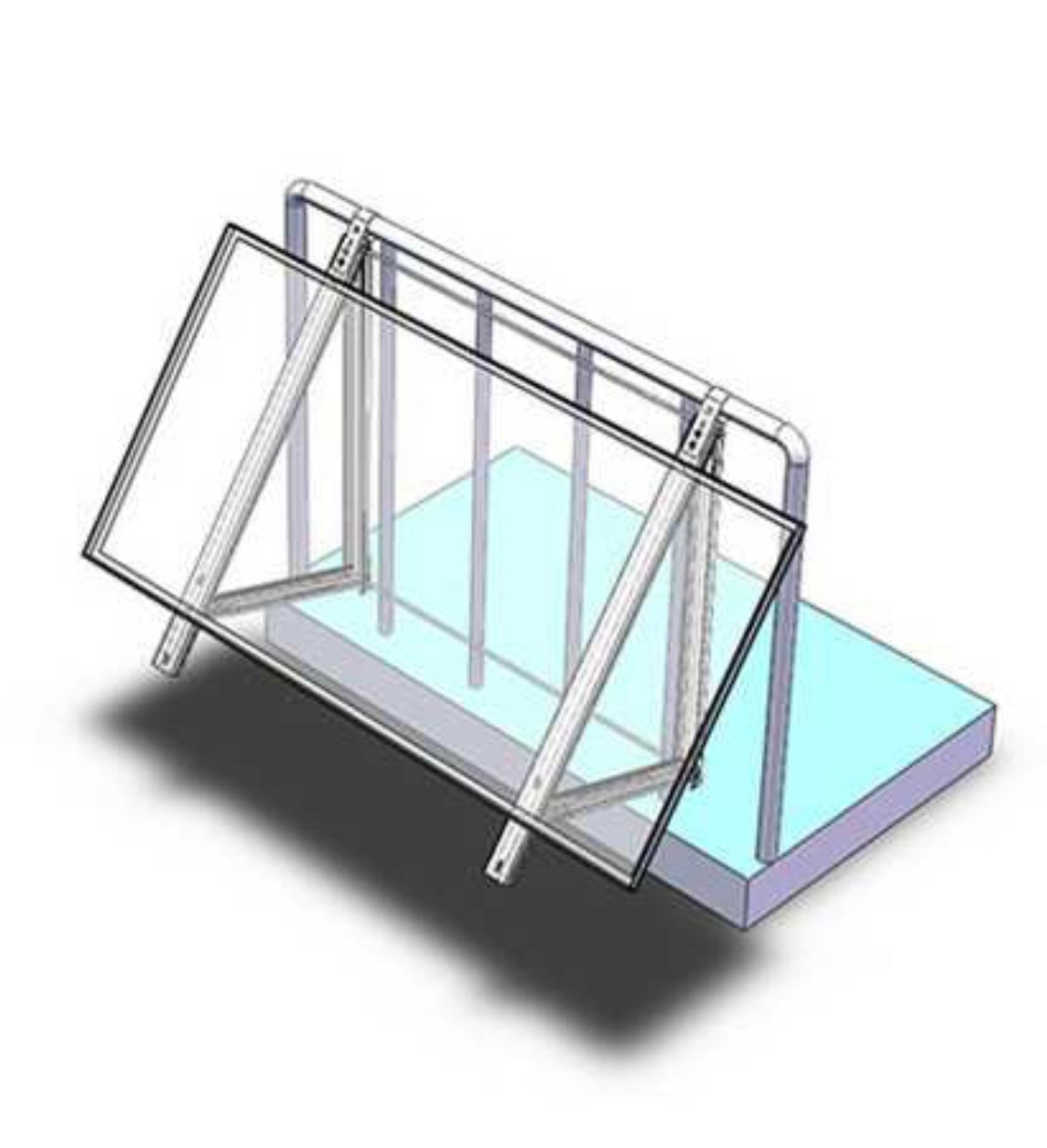 Kit complet de fixation en façade et/ou balcon orientable de 30° à 50° pour un panneau solaire